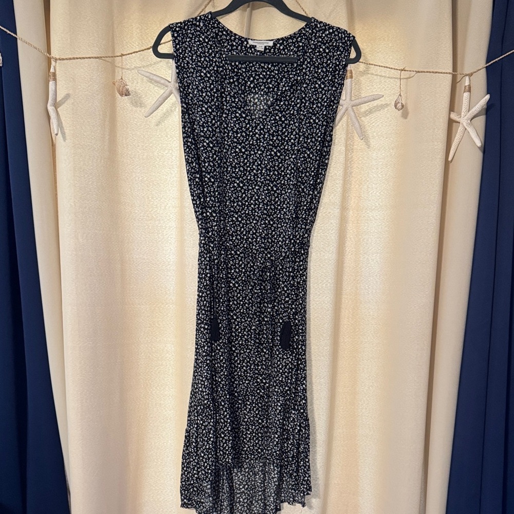 Elegant Black and White Floral Dress